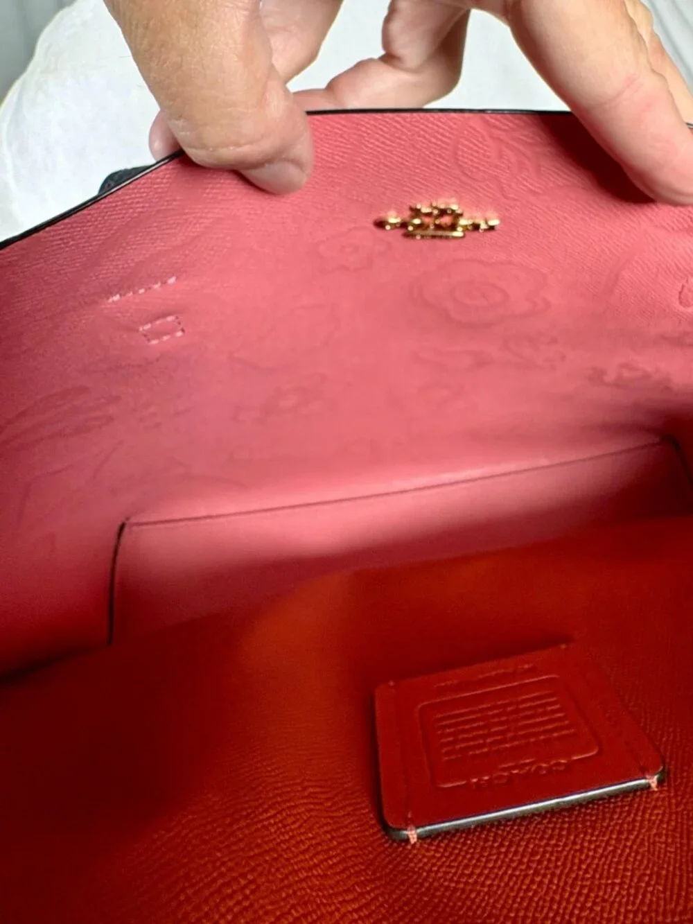 Coach Mollie Tote with Dreamy Land Floral Print and Bunny Lulu Charm - Picture 15 of 16